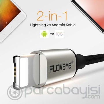 Floveme 2 İn1 İPhone 13-12,11 Ve Micro Usb Usb Kablo