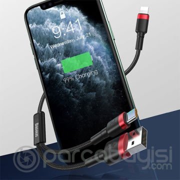 Baseus Cafule 2in1 Type C PD,Hızlı Şarj+iPhone Hızlı USB Şarj Kablosu