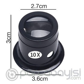 ALLY Saatçi Tamirci Kuyumcu 10X Büyüteç Optik Cam Lens
