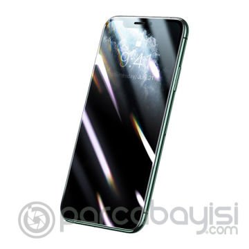 Baseus 0.25mm İPhone 11 XR 3D Curved  Privacy Gizlili Cam Ekran Koruyucu