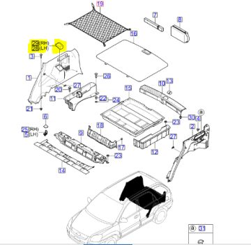 Sportage Servis Delik Kapağı Sağ Orjinal | 857331F000Ez