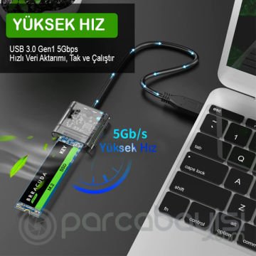 ALLY M.2 Sata USB 3.0 Gen1 SSD Harddisk Kutusu  M.2 NGFF- JMS578