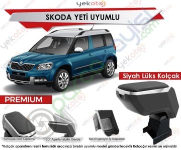 Skoda Yeti Uyumlu Lüx Siyah Kolçak Kol Dayama Ultra Kaliteli