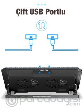 ALLY MC Q100 Ayarlanabilir Yükseklik Laptop Soğutucu Stand