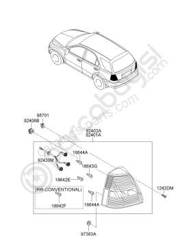 Kia Sorento Stop Lambası Sağ Orjinal | 924023E510