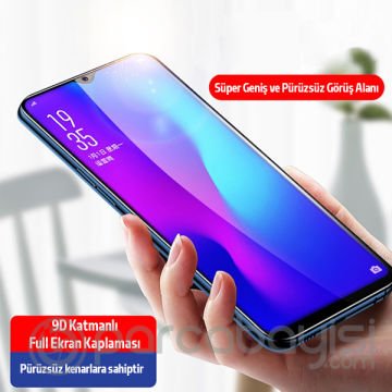 Ally OPPO Realme C21 Full Glue-Tempered Cam Ekran Koruyucu