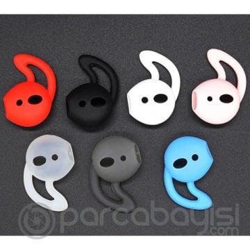 ALLY 4İN1 Apple Airpods İçin Kılıf+Kulaklık Askısı+Kulaklık Silikonu+Anahtarlık