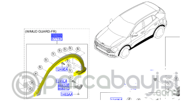 Kia Sportage Ön Çamurluk Bakalit Sağ Orjinal | 87712R2110