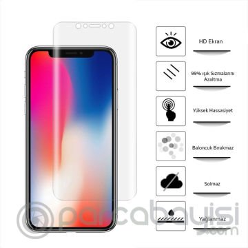 İphone 11 Pro,İphone X Xs 3d Pet Full Kaplama Darbe Emici Ekran Koruyucu