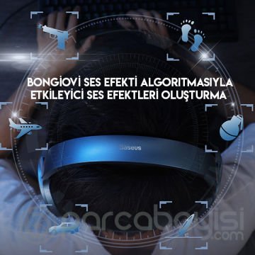 Baseus GAMO D05 Immersive Virtual 3D Işıklı pc Gaming Oyuncu Kulaklığı