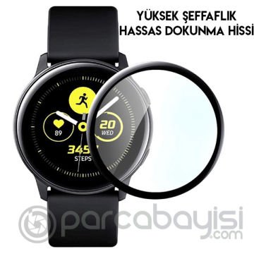 SM Galaxy Watch Active 2 44mm 3D kavisli PC+PMMA Ekran Koruyucu