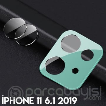 İPhone 11 6.1 2019 Kamera Koruma Metal Lens+ Kırılmaz Cam Set