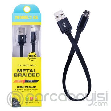 Android Micro 2a 20mm Kısa Yumuşak Dokulu Renkli Usb Kablo