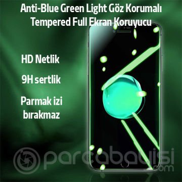 ALLY İPhone 8 Plus 7 Plus Anti -Blue Green Light Göz Korumalı Tempered Full Ekran Koruyucu