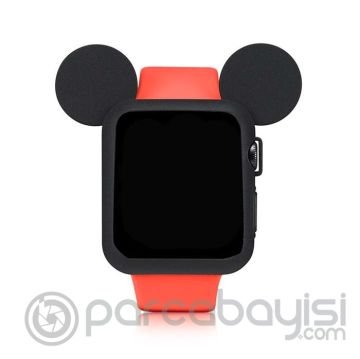Ally Apple Watch 6-5-4-3-2 için 42mm Mickey Mouse Silikon Kılıf