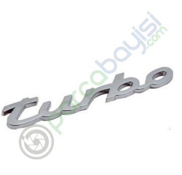 Turbo Metal 3D Amblem Logo Orjinal Style Krom