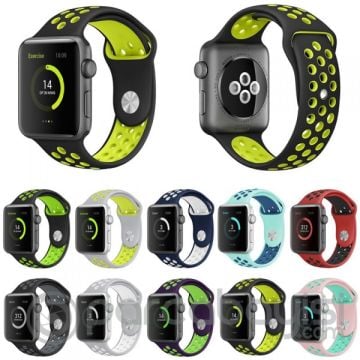 Ally Apple Watch 7-8 45mm 6-5-4 44mm Kayış Kordon Nike Style Soft Silikon 3-2-1 42mm