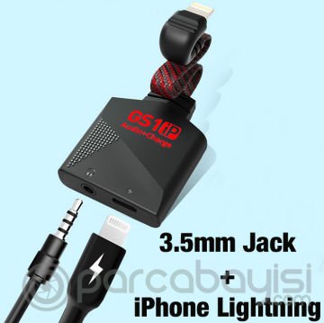 PLEXTONE GS1 iPhone Mıknatıslı Lightning to 3.5mm Kulaklık + Hızlı Şarj Adaptörü