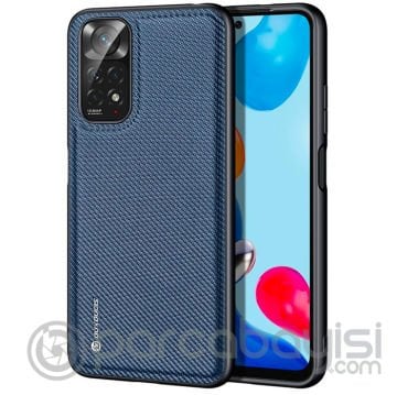 Dux Ducis Fino Serisi Xiaomi Redmi Note 11 -11S Kılıf Premium Dokuma Silikon Kılıf