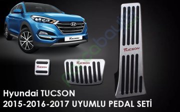 Hyundai Tucson 2015-2017 Arası Otomatik Pedal Set Orjinal Style 3 Parça Geçmeli
