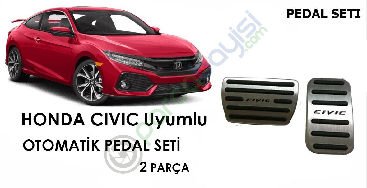 Honda Civic Otomatik Pedal Set Orjinal Style 2 Parça Geçmeli