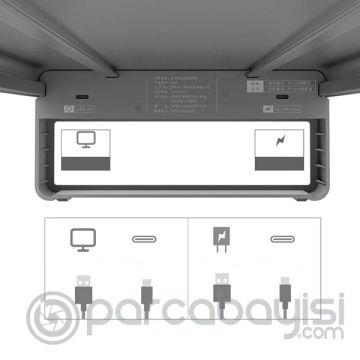 Vaydeer 4 USB Çıkışlı USB 3.0 Aluminum Monitor Stand Laptop Stand