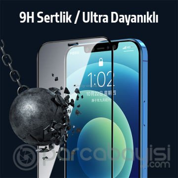 ALLY İPhone 12-12 Pro 5D Kavisli Full Tempered Cam Ekran Koruyucu