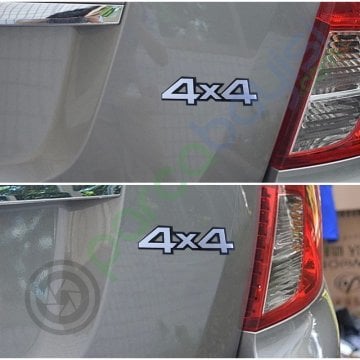 4X4 Sılver 3D Metal Amblem Logo Sticker Büyük Boy