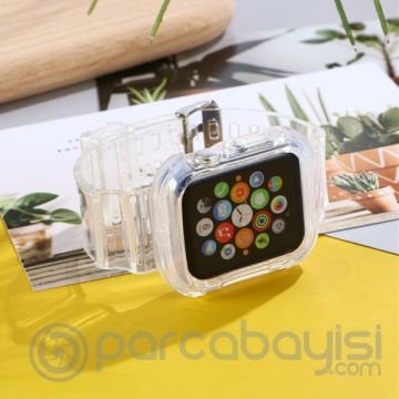 ALLY Apple Watch 6-SE-5-4 44mm - 3-2-1 42mm Kayış Kordon Kılıf Silikon