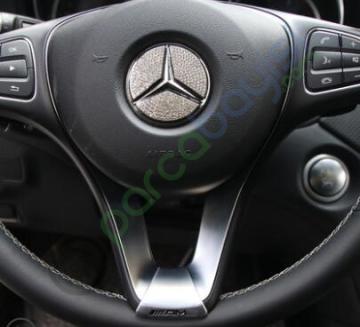 Mercedes Amg Direksiyon 3D Amblem Logo Sticker Krom İnce Model