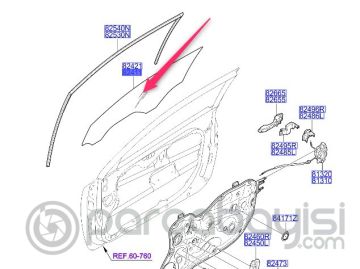 Kia Ceed Kapı Camı Ön Sol Orjinal | 824111H020