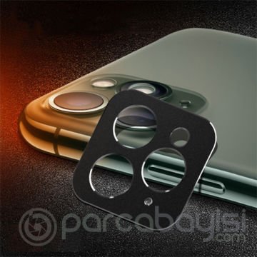 İPhone 11 Pro -11 Pro Max 3D Metal Kamera Koruyucu Metal Lens