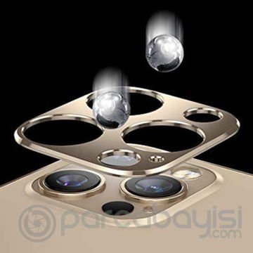 İPhone 12 Pro Max 3D Metal Kamera Koruyucu Metal Lens