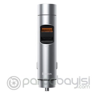 Baseus 18W hızılı Şarj Column Bluetooth 5.0 Araç MP3 Dual Usb Araç Şarjı