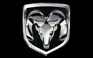 Dodge 3D Metal Sticker Metal Amblem Siyah