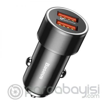 Baseus Caxld Small Screw Çift Usb 36w Hızlı Araç Şarj