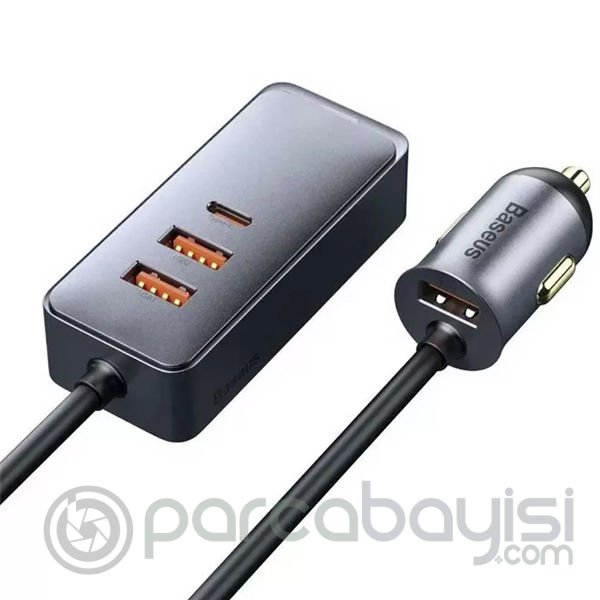 Baseus Share Together PPS 120W 4 Portlu (3 USB+1 Type-C) Hızlı Araç Şarjı 1.5m