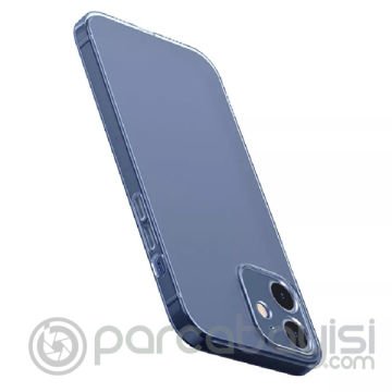 Baseus Simple Case iPhone 12 6.1 İnce Şeffaf Silikon Kılıf Kamera Korumalı