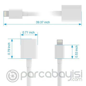 Ally Apple İPhone Lightning Uzatma Kablosu 2 Metre