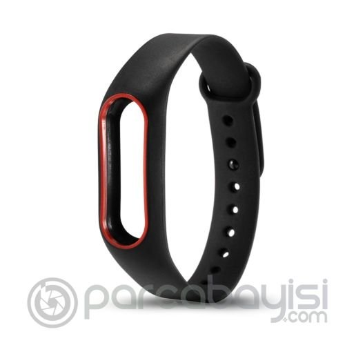 Xiaomi Mi Band 2 Akılı Bileklik Kordonu Kırmızı Çerçeveli