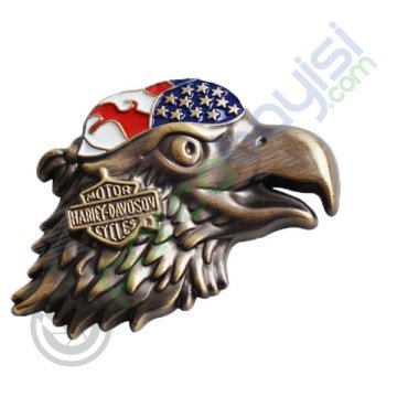 Harley Davıdson Eagle Head 3D Logo Metal Amblem Sticker