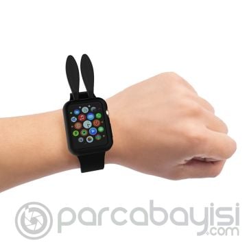 Ally Apple Watch İçin 38mm Tavşan Figürü Silikon Kılıf