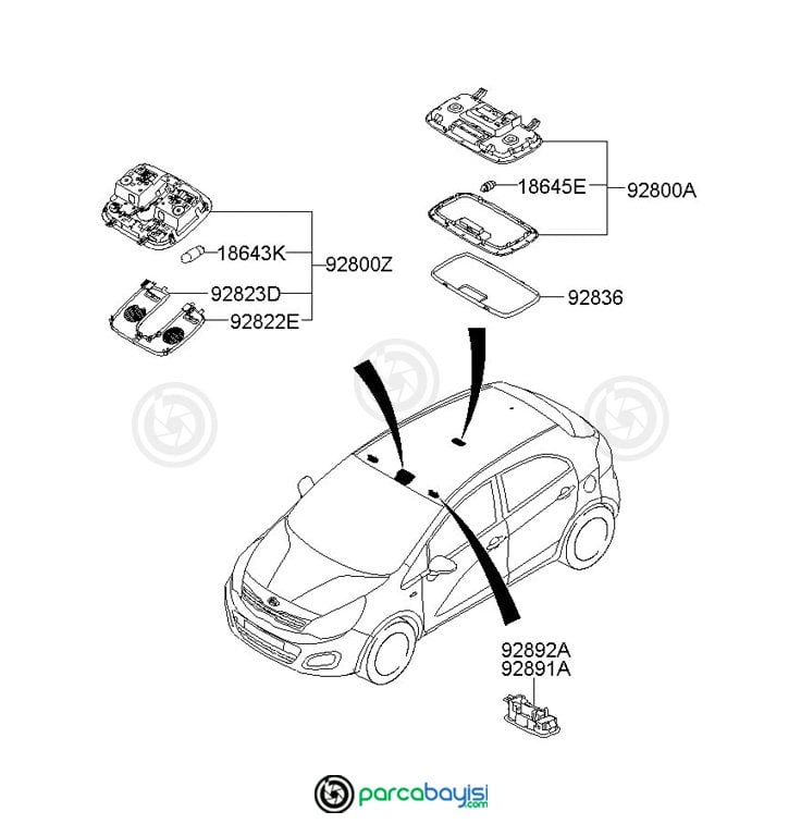 Kia Rio Harita Lamba Camı Sağ Orjinal | 928231W000