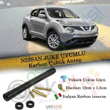 Nıssan Juke Uyumlu Karbon Fiber Oto Radio Anteni Çubuk Anten