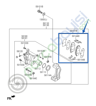 Kia Sportage Fren Balata Seti Ön Orjinal | S581012Ya50