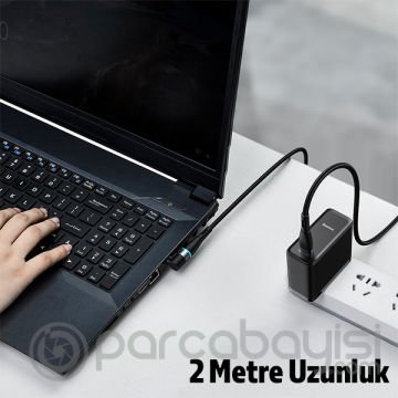 Baseus Zinc Manyetik Type-C to DC Round (4,0x1,7mm) Lenovo Laptop Şarj Kablosu 100W 2m