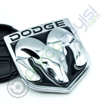 Dodge 3D Metal Sticker Metal Amblem Siyah Küçük Boy 3.5X4 Cm