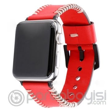 Ally Apple Watch 7-8 45mm 6-5-4 44mm Hakiki Deri Kordon Kayış 3-2-1 42mm