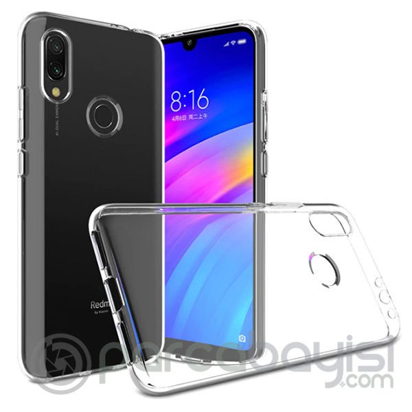 Xiaomi Redmi 7 Kamera Korumalı Fit Şeffaf Silikon Kılı