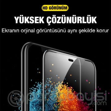 ALLY iPhone 11 6.1inç Full Glue Matte Tempered Cam  Ekran Koruyucu İPhone XR